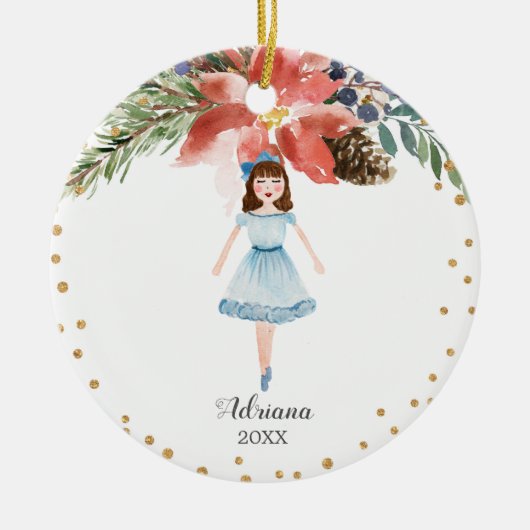 Gepersonaliseerde Nutkraker ornament Girl (Voorkant)