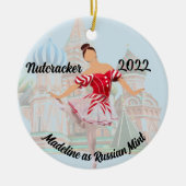 Gepersonaliseerde Nutkraker Ornament - Russische M (Voorkant)