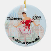 Gepersonaliseerde Nutkraker Ornament - Russische M (Achterkant)