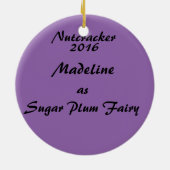 Gepersonaliseerde Nutkraker Ornament - Sugar Plum  (Achterkant)