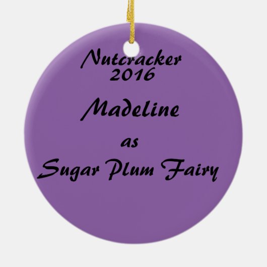 Gepersonaliseerde Nutkraker Ornament - Sugar Plum  (Achterkant)