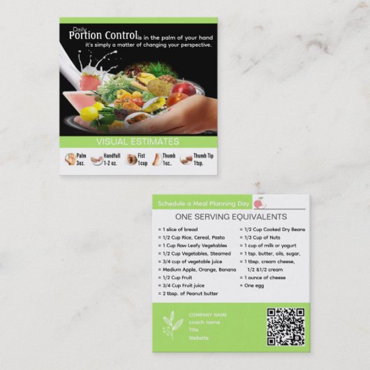 Gepersonaliseerde Nutrition Coaching Visitekaartje (Voorkant / Achterkant)