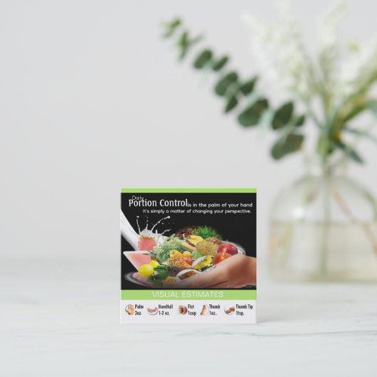 Gepersonaliseerde Nutrition Coaching Visitekaartje (Staand voorkant)