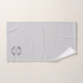 Gepersonaliseerde O Initiaal Silver Monogram Jouw  Bad Handdoek (Handdoek)