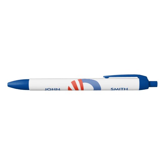 Gepersonaliseerde Obama-Biden Logo Zwarte Inkt Pen (Bovenkant)