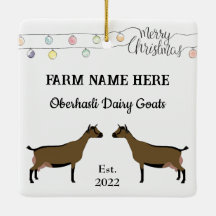 Gepersonaliseerde Oberhasli Dairy Goat White Kerst