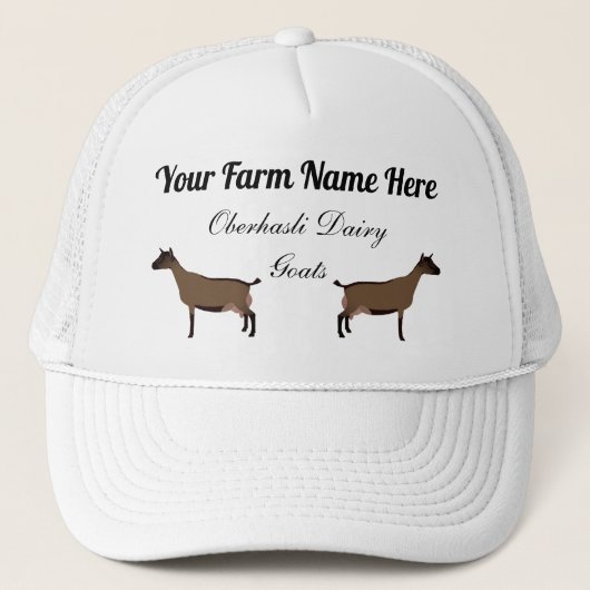 Gepersonaliseerde Oberhasli Dairy Goats Trucker Pet (Voorkant)