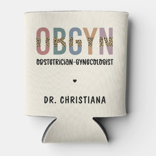 Gepersonaliseerde OBGYN verloskundige gynaecoloog Blikjeskoeler (Voorkant)
