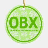 Gepersonaliseerde OBX Buitenbanken North Carolina Keramisch Ornament (Voorkant)