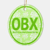 Gepersonaliseerde OBX Buitenbanken North Carolina Keramisch Ornament (Links)