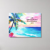 Gepersonaliseerde Oceaan Bijbel vers Psalm 93: Canvas Afdruk (Voorkant)