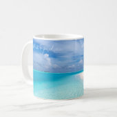 Gepersonaliseerde oceaan kust tropisch koffiemok (Voorkant links)