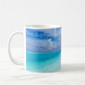 Gepersonaliseerde oceaan kust tropisch koffiemok (Links)