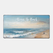 Gepersonaliseerde Ocean Beach Vakantie Scene Bureaumat (Voorkant)