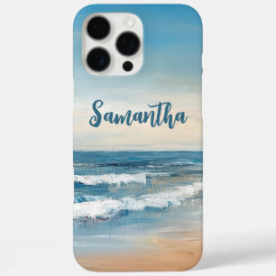 Gepersonaliseerde Ocean Beach Vakantie Scene iPhone 16 Pro Max Hoesje