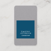 Gepersonaliseerde Ocean Blue Grey Elegant Modern Visitekaartje (Voorkant)