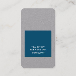 Gepersonaliseerde Ocean Blue Grey Elegant Modern Visitekaartje