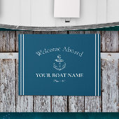 Gepersonaliseerde Ocean Blue Nautical Doormat 🌊⚓ Deurmat