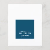 Gepersonaliseerde Ocean Blue White Elegant Modern Flyer (Voorkant)