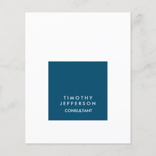 Gepersonaliseerde Ocean Blue White Elegant Modern Flyer