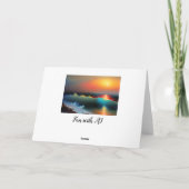 Gepersonaliseerde Ocean en Sunset thema Jubileum Kaart (Achterkant)
