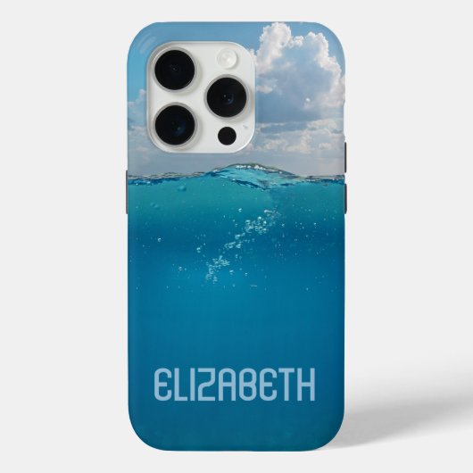 Gepersonaliseerde Ocean Photo iPhone 15 Pro Hoesje (Achterkant)