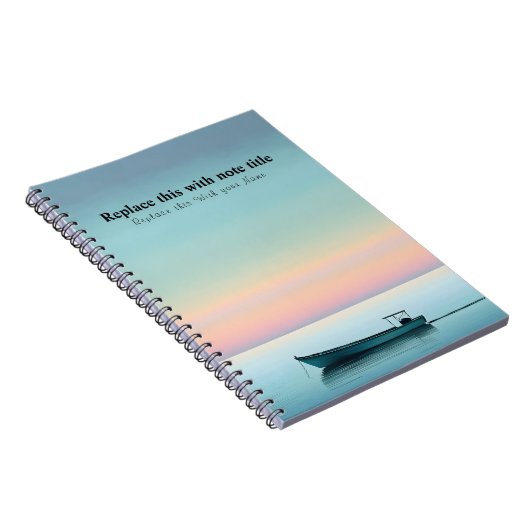 Gepersonaliseerde Ocean Sunset Notitieboek (Rechterzijde)