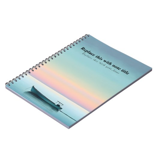 Gepersonaliseerde Ocean Sunset Notitieboek (Linkerzijde)