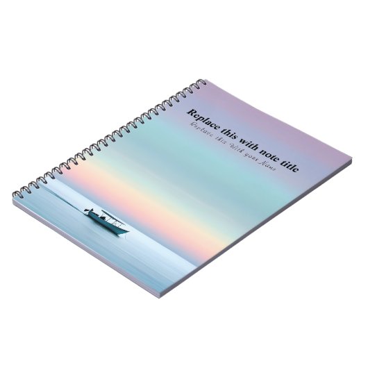 Gepersonaliseerde Ocean Sunset Notitieboek (Linkerzijde)