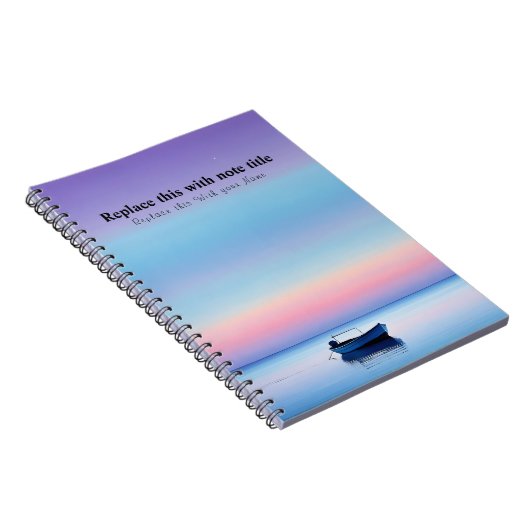 Gepersonaliseerde Ocean Sunset Notitieboek (Rechterzijde)