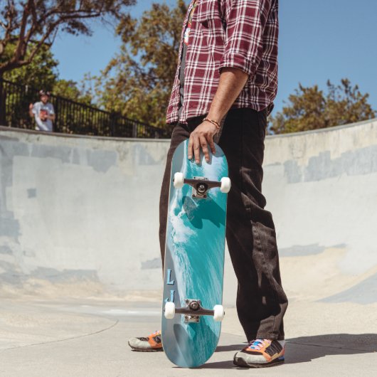 Gepersonaliseerde Ocean Wave Theme Persoonlijk Skateboard (Buiten 2)