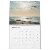 Gepersonaliseerde Ocean Waves Beach Scene Kalender (Feb 2027)