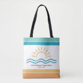 Gepersonaliseerde Ocean Waves Meisjes weekend Tote Bag (Voorkant)