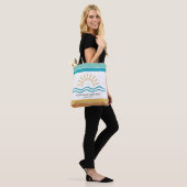 Gepersonaliseerde Ocean Waves Meisjes weekend Tote Bag (Op model)