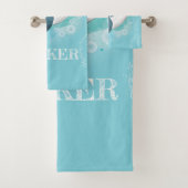 Gepersonaliseerde Ocean Whale Boy Bad Handdoek (Insitu)