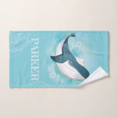 Gepersonaliseerde Ocean Whale Boy Bad Handdoek (Handdoek)
