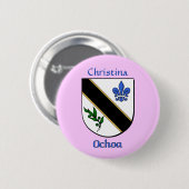 Gepersonaliseerde Ochoa Historisch Schild Ronde Button 5,7 Cm (Voorkant /achterkant)