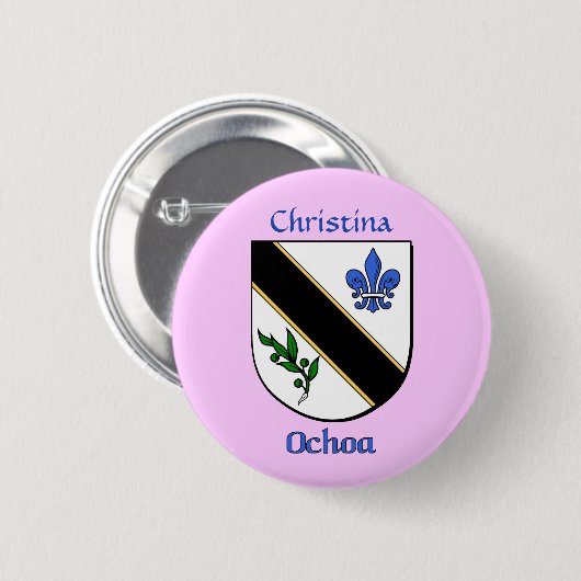 Gepersonaliseerde Ochoa Historisch Schild Ronde Button 5,7 Cm (Voorkant /achterkant)