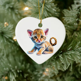 Gepersonaliseerde Ocicat Kitten Keramisch Ornament