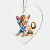 Gepersonaliseerde Ocicat Kitten Keramisch Ornament (Links)