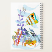 Gepersonaliseerde Octopus en Ocean Friends Notitie Notitieboek (Achterkant)