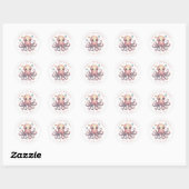 Gepersonaliseerde octopus ronde Stickers (Vel)