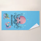 gepersonaliseerde octopusbadhanddoek badhanddoek (Badhanddoek)