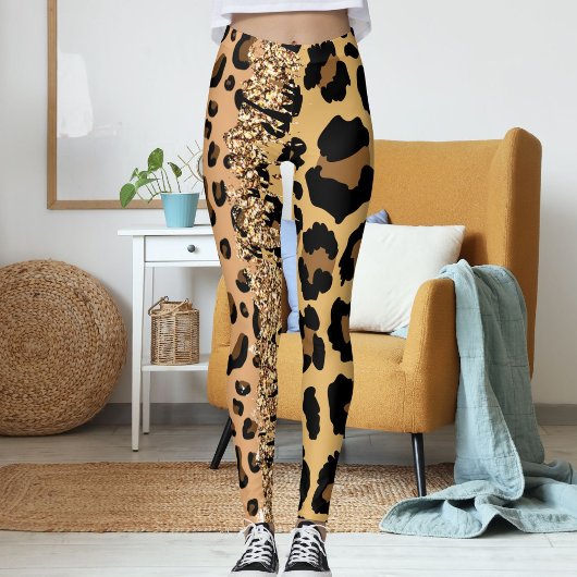 Gepersonaliseerde Oerwoud Cat Print Wild Animal Pa Leggings