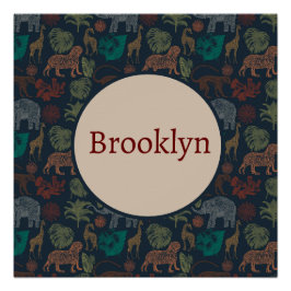 Gepersonaliseerde  Oerwoud Safari Perfect Poster