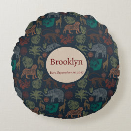 Gepersonaliseerde  Oerwoud Safari Rond Kussen