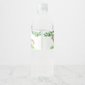 Gepersonaliseerde Oerwouden Waterverf Waterfles Etiket (Achterkant)