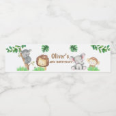 Gepersonaliseerde Oerwouden Waterverf Waterfles Etiket (Enkel label)