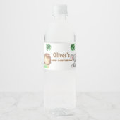 Gepersonaliseerde Oerwouden Waterverf Waterfles Etiket (Voorkant)