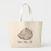 Gepersonaliseerde oester Waterverf Grote Tote Bag (Voorkant)